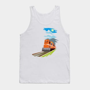 Diesel Train Traveling Retro Tank Top